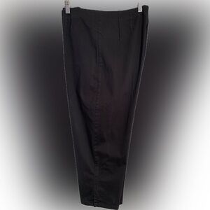 Ann Taylor relaxed stretch casual khaki black capri pants cotton/spandex size 14